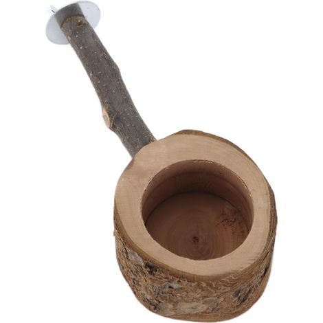 Support en bois pour perroquet, gamelle en bois sûre, non toxique et durable, combinaison gamelle en bois pour perroquets (1/5)