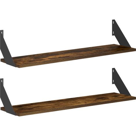 Wall Shelves 2 pcs Smoked Oak 80 x 20 x 17 cm vidaXL (1/5)