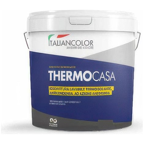 Idropittura Termoisolante Antimuffa Thermocasa 10 L con Microsfere di Vetro Cave
