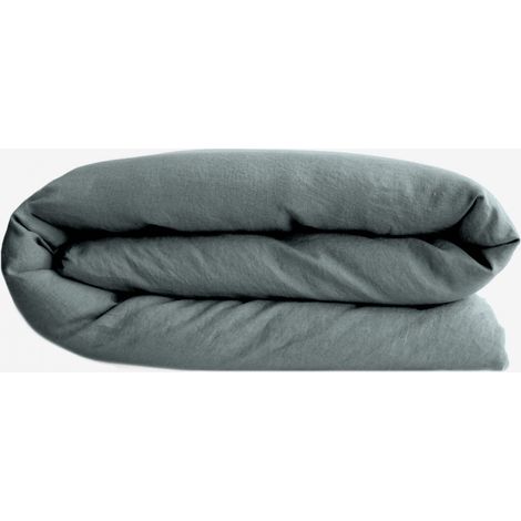 Housse de couette Palace 100% coton teint lavé Vent du sud - Palace Lichen - Housse de couette 240 x 220 cm