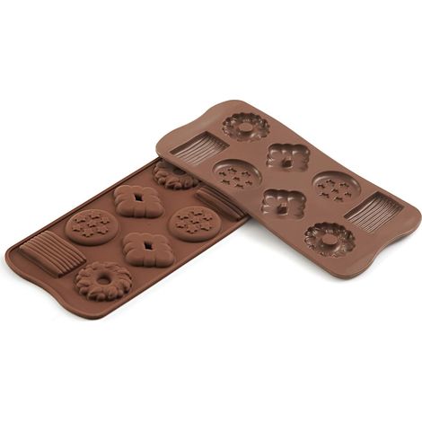 SILIKOMART STAMPO SILICONE FORNO EASYCHOC BISCUITS CIOCCOLATINI SCG25 (1/2)