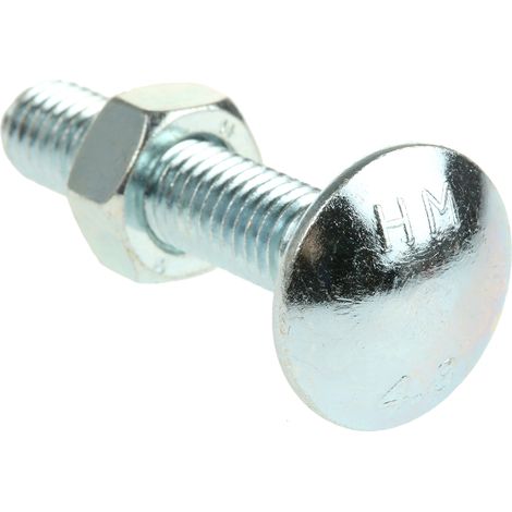 Rs Pro – Boulon classique M8 x 40mm – Acier doux zingué brillant – Tête bombée pour fixation carrosserie – Sachet de 50 unités (1/3)