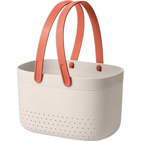 Panier de toilette, organisateur de douche avec poignées, panier de rangement pour salle de bain, panier de rangement pour salle de bain, cuisine, drainage de douche (1/5)