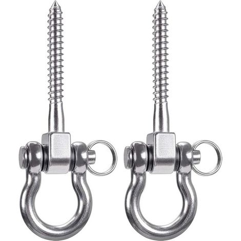 [MAI UTILIZZATO]Kit di sospensione con ganci da soffitto in acciaio inossidabile 304 da 900 kg per sedia sospesa, amaca, sacco di sabbia (1/4)