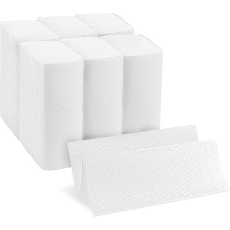 Salviette Carta 24x21cm Pieghe Z per Dispenser, 6 Confezioni da 150 salviette (1/4)