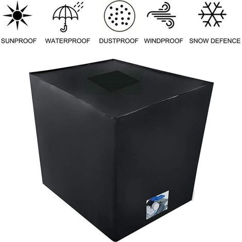 Bâche de réservoir d'eau, Bache pour Cuve 1000 L IBC avec Couvercle rectangulaire 25x25cm, Anti-poussière Anti-UV Anti-Pluie (116 x 100 x 120 cm) (1/3)