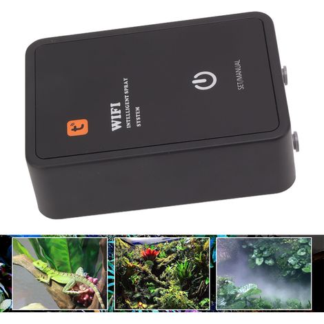 Système de brumisation intelligent avec réservoir d'eau et minuterie, compatible avec les terrariums pour reptiles et tortues. Compatible avec une large plage de tension (100-240 V) et conforme aux no (1/5)