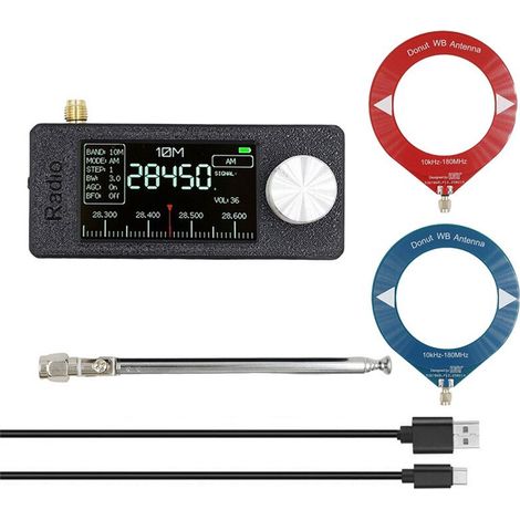 Geeignet für den Radioempfänger SI4732 + 2 Antennensets (10 kHz-180 MHz), tragbares AM/FM/SW/MW/VHF-Radio.