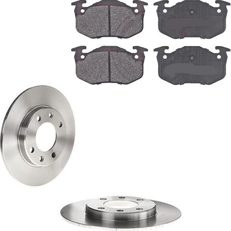 KIT FRENI POSTERIORI compatibile con PEUGEOT 206 CC (2D) - DISCHI + PASTIGLIE OEM: P 61 032 / 16876 /SOSTITUZIONE DIRETTA/BASSA POLVERE/SILENZIOSO (1/5)
