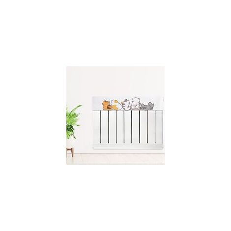 Cache-radiateur pour protection contre la poussière, Polyester Coton avec motif floral moderne, rideau décoratif pour unités chauffantes, dimensions de 160 cm
