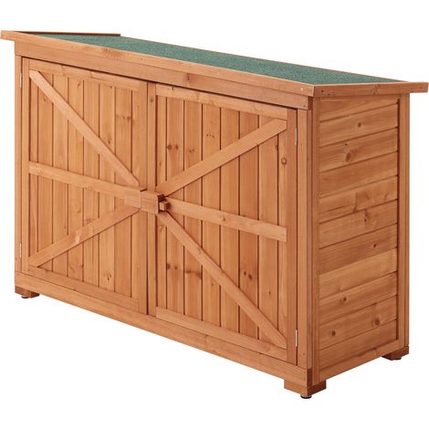 Geräteschrank Kerteminde Kaminholzlager Brennholzregal 88 x 128 x 50 cm [en.casa]