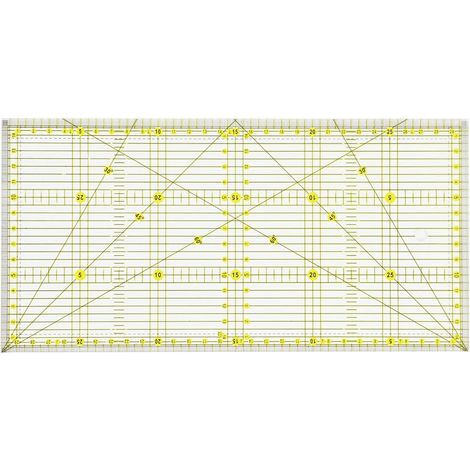 15 x 30 cm Patchwork ruler with angle markings, precise sewing ruler for quilting, sewing and patchwork (1/5)