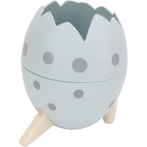 Boîte de Rangement Dinosaure Œuf à Crayons Design Ouvrant Détachable Économiseur d'Espace pour Bureau Bleu (1/5)