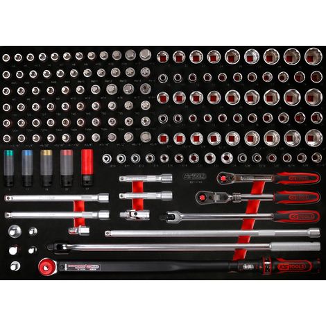 KS Tools 1/2 Steckschlüssel-Satz in Schaumstoffeinlage, 149-tlg. (1/3)