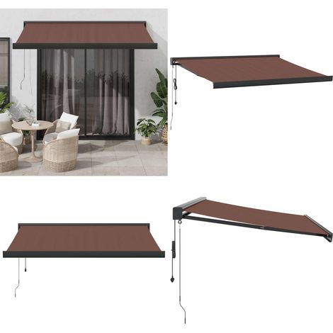 vidaXL Auvent rétractable automatique marron 350x250 cm (1/5)