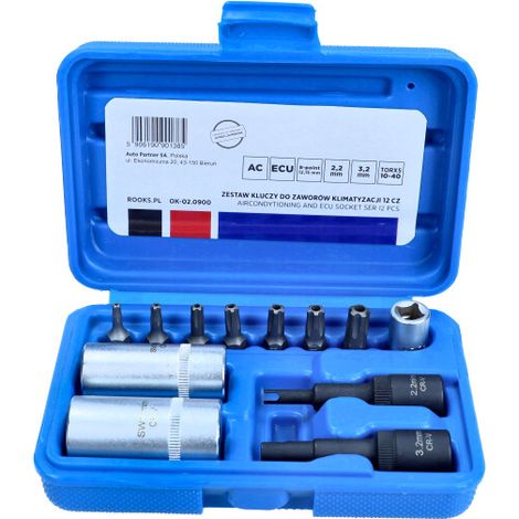 Set Chiavi ROOKS per Valvole Climatizzazione 1/4" 12 pezzi (OK-02.0900)
