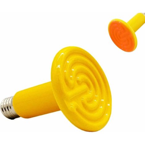100W Heating Bulb, Terrarium Infrared Heating Ceramic Bulb for Reptiles/Lizard/Chick/Snake/Hamster/Turtle/Birds (1/5)