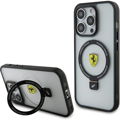 Ferrari FEHMP15LUSCAH iPhone 15 Pro 6.1 transparentes Hardcase Ring Stand 2023 Collection MagSafe (1/5)