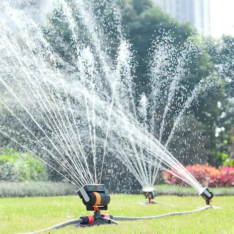 Automatischer oszillierender Rasensprenger Gartensprenger mit Oszillation Verstellbarer Sprühwinkel Rasensprenger Gartenbewässerungssprenger Für (1/4)