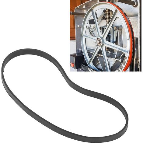 Anneaux en caoutchouc antidérapants et antibruit pour roues de scie à ruban, 12 mm de large et 3 mm d'épaisseur, adaptés aux roues de scie à ruban de 10 pouces. (1/5)