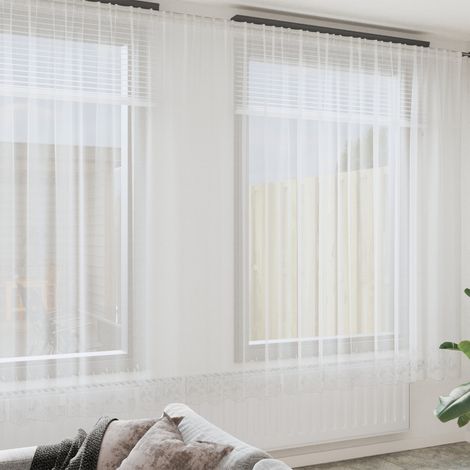 Cortina de Encaje con cortinas 1200x300cm Poliéster vidaXL