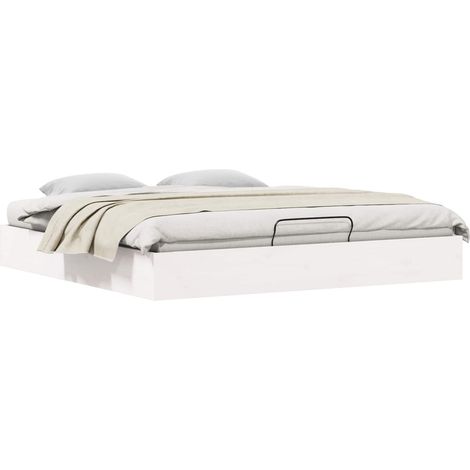 Maison Exclusive - Cadre de lit ottoman avec rangement Blanc 180 x 200 cm (1/5)