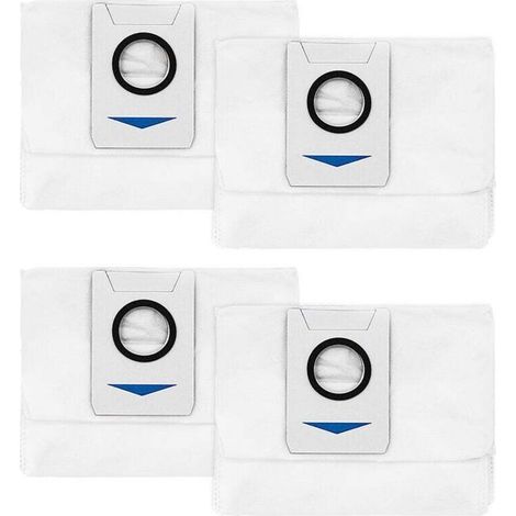 Sacchetti per aspirapolvere (confezione da 4) per stazione di aspirazione Ecovacs Deebot X1 Omni / X1 e Omni / T20 Omni, grande capacità di 3 l, repuestos-Crezuo-Crezuo