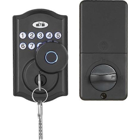 Fingerabdruck-Türschloss mit APP-Steuerung/Fingerabdruck/Passwort/Schlüssel, intelligent Riegelschloss mit automatischer Verriegelung (1/5)