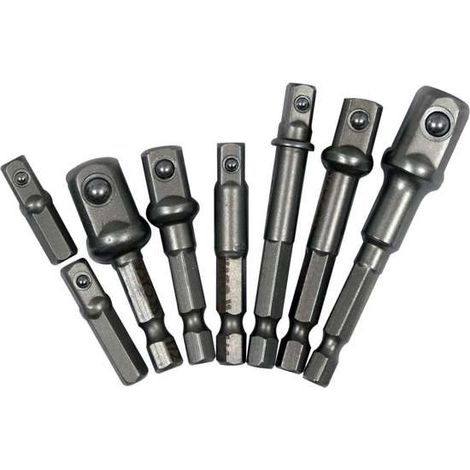 SET ADATTATORI PER CHIAVI A BUSSOLA ESAGONALE 8 PEZZI - YT-04639