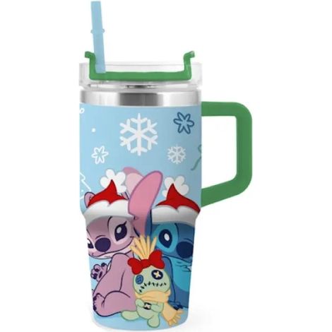 Mug termica in acciaio inox Stitch Natale 0.6 L (1/3)