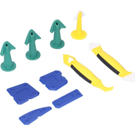 Kit de 10 pièces pour lisser et retirer les résidus de colle : grattoir, plaque de raclage et buses de nettoyage. (1/5)