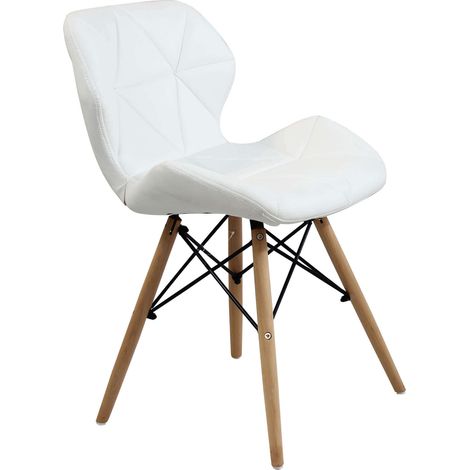 NAOMIE - sedia moderna in ecopelle e legno (1/4)