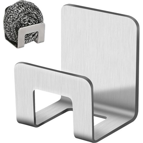 Porte torchons et porte serviettes pour évier, lot de 1, couleur argentée, compact, pour séchage et rangement des torchons dans la cuisine et la salle de bain (1/5)