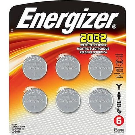 Energizer CR2032 Lot de 6 Piles au Lithium 3 V