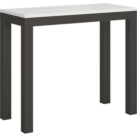 Consolle Allungabile 90-300x40x77 cm in Nobilitato Bianco (1/5)