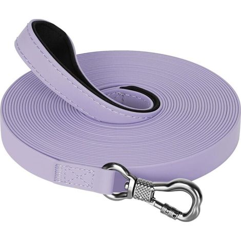 Dog Leash, 5m Waterproof Dog Training Leash, Dog Leash with Locking Carabiner, Sturdy Dog Leash for Small Medium Large Dogs, Purple MUMU