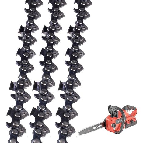 3 x 3.25 mm Pitch Chainsaw Chain 1/8 Inch Gauge  76 links for 55cm bar, semi-chiseled chains, compatible with 90 degree design tool heads (1/5)