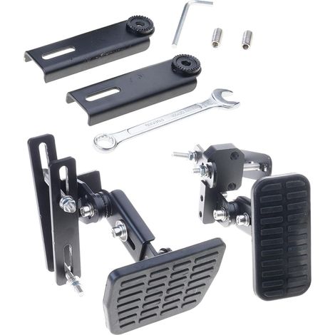 Extensions de pédales réglables en longueur et angles pour conduite courte de voiture, karts et jouets pour améliorer la conduite en acier et caoutchouc (1/5)