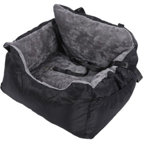 Siège de voiture pour chien, sangles réglables, doux, moelleux, amovible, lavable, lit de voyage pour animaux de compagnie, pour rangée avant et arrière-Crezuo