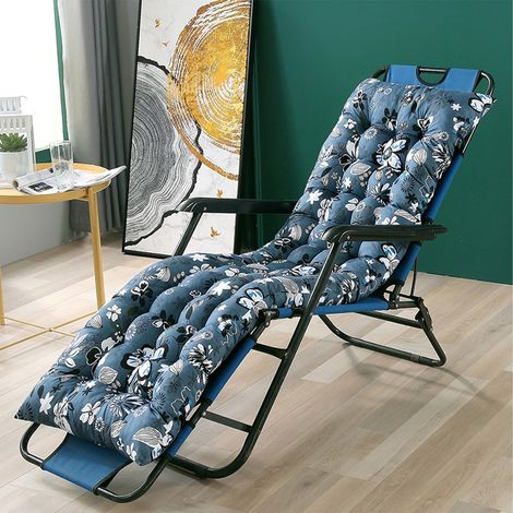 Coussin De Chaise D'Extérieur - 120 x 48 cm - Rembourrage En Mousse Mémoire Et Coton Perle - Pour Transat Patio Bascule Ou Fauteuil De Jardin - 1 Pièce (1/5)