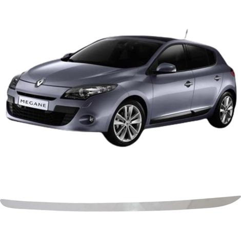Profilo di finitura del bordo del portellone posteriore in acciaio inox cromato per Renault Megane 3 HB 2010-2015 (1/5)