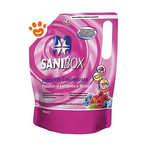 Sanibox Igienizzante, Detergente Lamponi e Mirtilli - Confezione 5 Lt - Disinfettanti