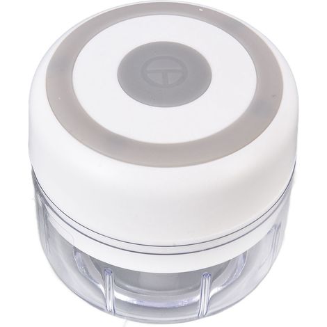 Mini-Zerkleinerer, robust, elektrisch, 100 ml Fassungsvermögen, schnell zerkleinernd, tragbar, für Küchengeräte, Weiß (1/5)