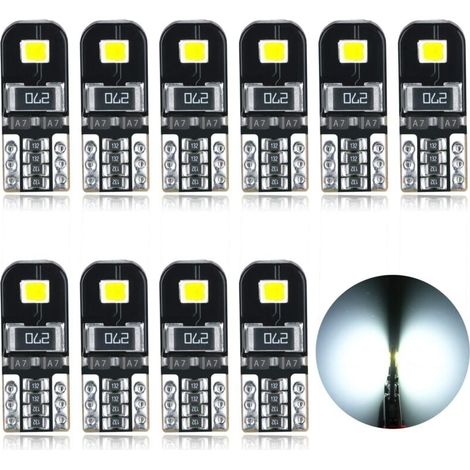 Ampoules T10 LED CANBUS 12V Blanc Pas De Polarité Conçu W5W Wedge Intérieur De Voiture Lumière Dôme Feux De Plaque D'immatriculation (1/4)