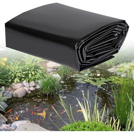 Bâche en HDPE robuste pour étang extérieur – Film préformé imperméable pour bassin de jardin, étangs à carpes koï, fontaines et cascades (2 x 3 m, épaisseur 0,3 mm) (1/4)