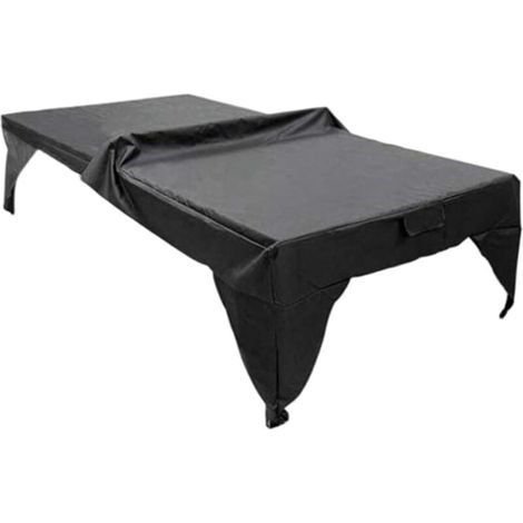 Nappe de tennis de table noire 280x153x73cm, nappe de patio, imperméable, anti poussière et anti soleil, adaptée aux sports et activités de plein air (1/5)