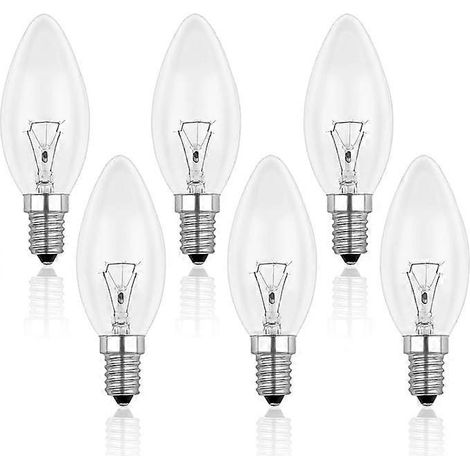 Ampoule incandescente E14 40W transparente, à intensité variable, lot (1/3)