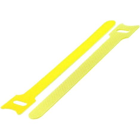 Pack of 100 Reusable Velcro Cable Ties - With Velcro - 150mm - Yellow (1/5)