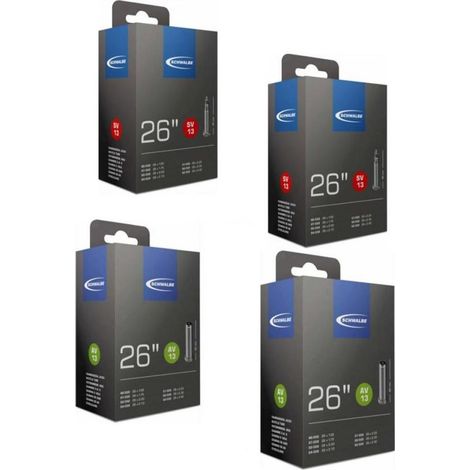 2 chambres à air Schwalbe AV13 26x1.50-2.40 + 2 chambres à air Schwalbe SV13