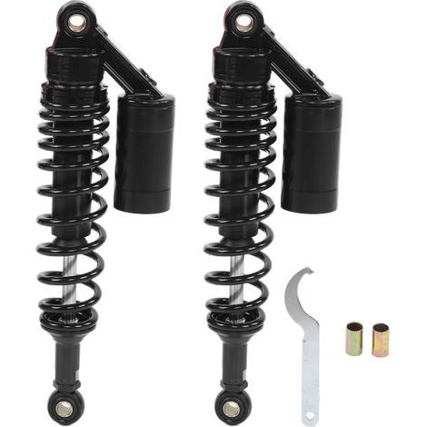 Coppia di molle ammortizzatrici posteriori da 340 mm per moto, ATV e SUV Jeffergarden, colore nero (1/5)